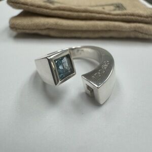 Gucci Sterling Silver Bypass Ring